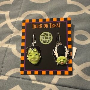 Frankenstein Glow in the Dark Halloween Earrings
